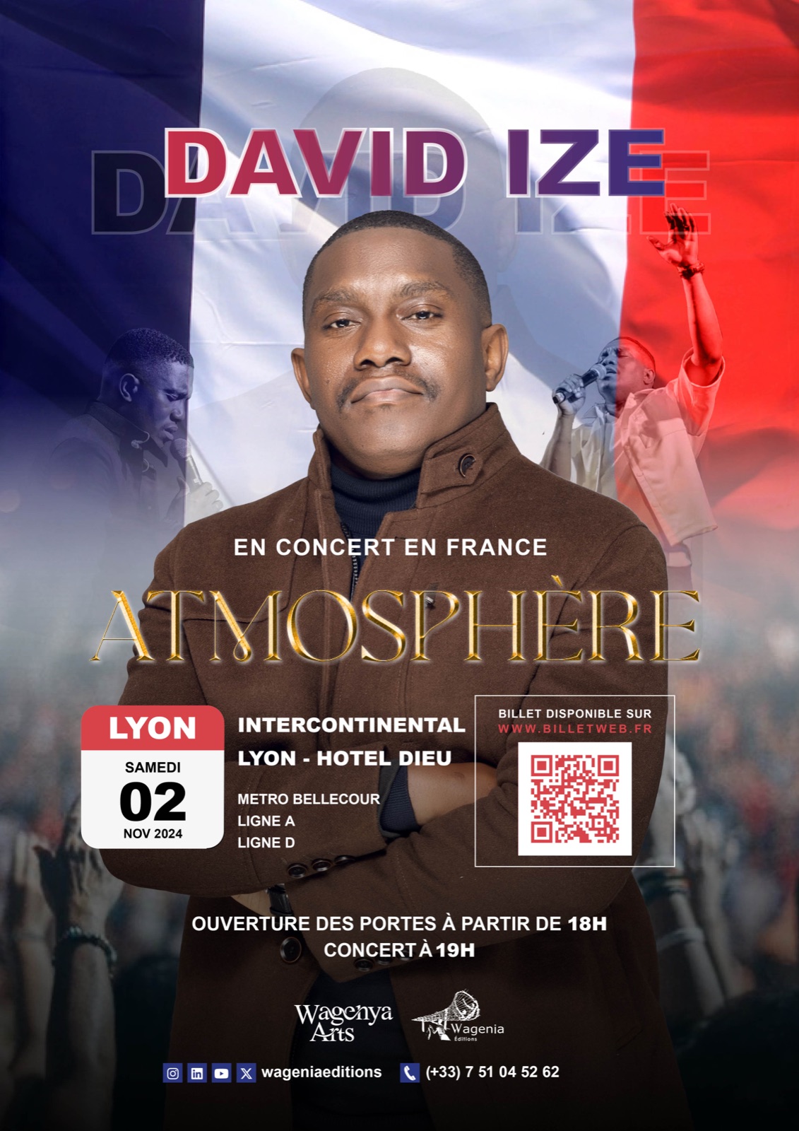 Affiche du concert de David Izé à Lyon