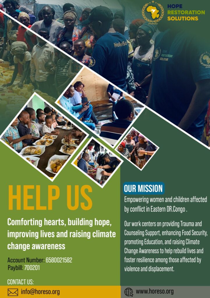 Affiche de l'ONG Hope Restoration Solutions